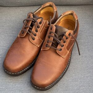 Dockers Men’s Brown Leather Oxford Shoes - Size 9M - Casual Comfort